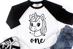 One Birthday Unicorn SVG - 1st Birthday Unicorn Shirt PNG Product Image 3