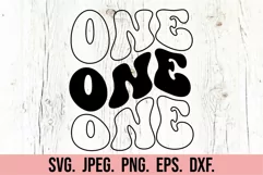 Groovy One SVG - 1st Birthday Retro - One Birthday PNG Product Image 4