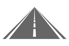 Road in perspective. Straight forward way. Asphalt highway Product Image 1