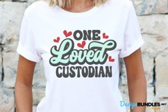 One Loved Custodian, Custodian Tshirt Svg, Custodian Svg Product Image 1