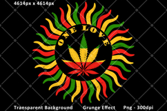 Rasta Colors Cannabis Weed Png Graphics Product Image 5