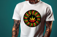 One Love - Cannabis Leaf - Rasta Colors Weed Png Sublimation Product Image 4