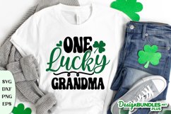 One Lucky Grandma, St Patricks Day Tshirt Svg Product Image 1