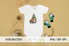 Christmas truck with snowman and Christmas tree- 3 png files Product Image 6