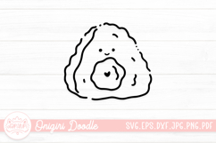 Cute Onigiri Line Doodle Clipart Product Image 1