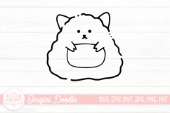 Cute Onigiri Line Doodle Clipart Product Image 1