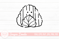 Cute Onigiri Line Doodle Clipart Product Image 1