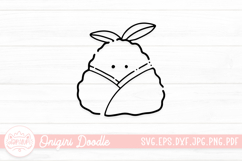 Cute Onigiri Line Doodle Clipart Product Image 1