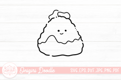 Cute Onigiri Line Doodle Clipart Product Image 1