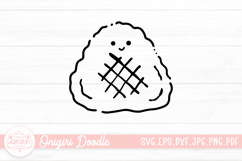 Cute Onigiri Line Doodle Clipart Product Image 1