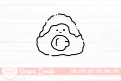 Cute Onigiri Line Doodle Clipart Product Image 1