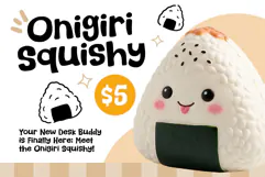 Onigiri Squishy - A Fun & Cozy Font Product Image 2