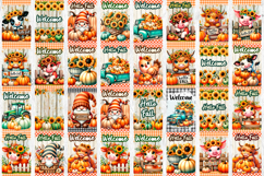 Hello fall garden flag sublimation designs bundle Product Image 3