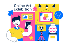 10 Online Art Exhibition Illustration Product Image 4