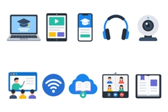 Online Education and E Learning Technology Icon Product Image 2