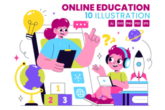 10 Online Education for Kids Illustration Product Image 1