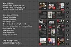 Online FItness Red Instagram Templates| CANVA-PS-AI Product Image 2