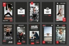 Online FItness Red Instagram Templates| CANVA-PS-AI Product Image 5