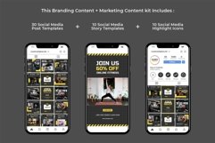 Online Fitness Yellow Instagram Templates | CANVA-PS-AI Product Image 3