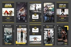 Online Fitness Yellow Instagram Templates | CANVA-PS-AI Product Image 5