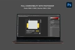 Online Fitness Yellow Instagram Templates | CANVA-PS-AI Product Image 8