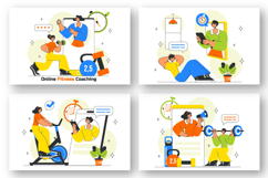 10 Online Fitness Coaching Illustration Product Image 3