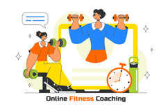 10 Online Fitness Coaching Illustration Product Image 4