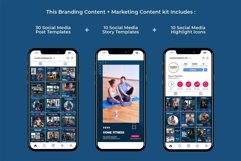 Online Fitness Navy Instagram Templates | CANVA-PS-AI Product Image 3