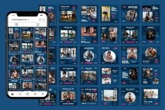 Online Fitness Navy Instagram Templates | CANVA-PS-AI Product Image 4