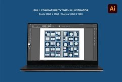 Online Fitness Navy Instagram Templates | CANVA-PS-AI Product Image 9