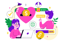 10 Online Fundraising Illustration Product Image 4