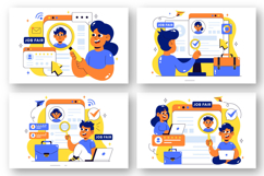 10 Online Job Fair Illustration Product Image 2