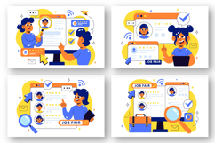 10 Online Job Fair Illustration Product Image 3
