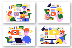 10 Online Language Learning Illustration Product Image 2