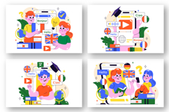 10 Online Language Learning Illustration Product Image 3