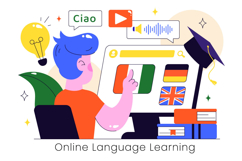 10 Online Language Learning Illustration Product Image 4