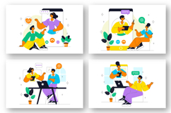 10 Online Mental Health Support Illustration Product Image 2