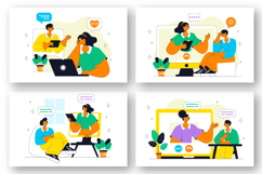 10 Online Mental Health Support Illustration Product Image 3