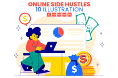 10 Online Side Hustles Illustration Product Image 1