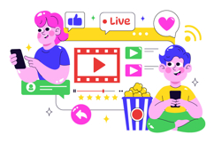 10 Online Streaming Platforms Illustration Product Image 4