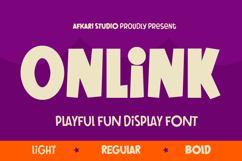 Onlink - Playful Fun Display Font Product Image 1