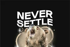 Never Settle Streetwear PNG T-shirt Design Product Image 2