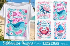 Boho sea creatures sublimation PNG, Ocean creatures 4 PNG Product Image 3