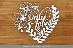 Only Love Papercut SVG Product Image 1
