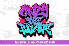 Only The Brave Graffiti Drip Typography SVG Vector Product Image 1
