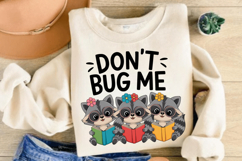 Don’t Bug Me, Funny Raccoon Bookish PNG, Funny Book Lover Product Image 3