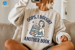 Oops I Bought Another Book PNG, Reading Girl Design Product Image 1