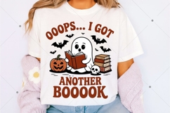 Oops I Got Another Book PNG, Boo Ghost Read Book PNG, Spooky Product Image 3
