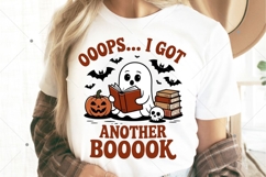 Oops I Got Another Book PNG, Boo Ghost Read Book PNG, Spooky Product Image 4