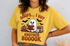 Oops I Got Another Book PNG, Boo Ghost Read Book PNG, Spooky Product Image 5